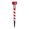 Alpine LED Cool White 14 in. Solar Powered Lighted Candy Cane Stake Pathway Decor SLZ136BB-48